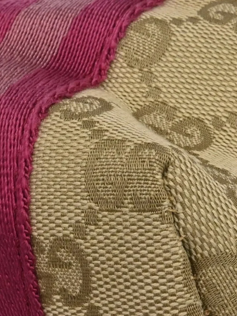 Gucci Beige Canvas GG Tote Handbag